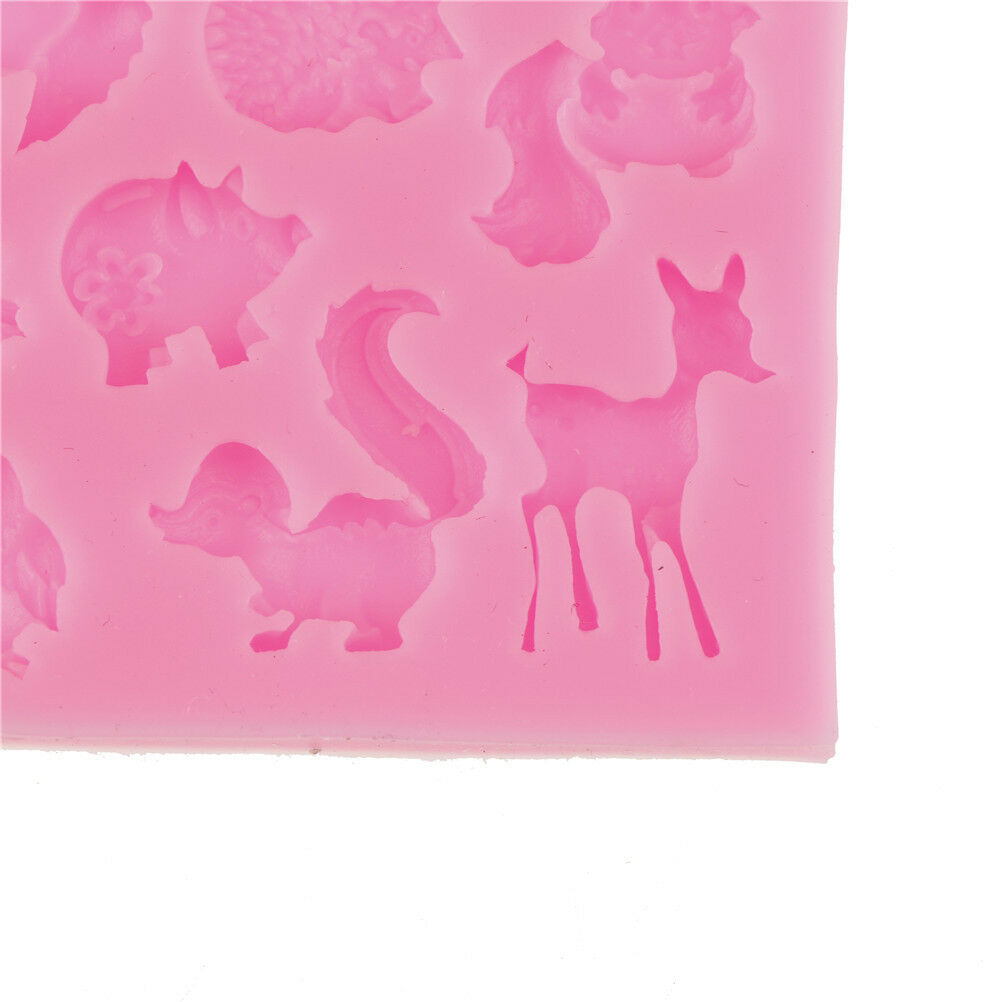 Animal Chocolate Silicone Mold Fondant Molds Squirre Deer Mould Cake Tool.l8