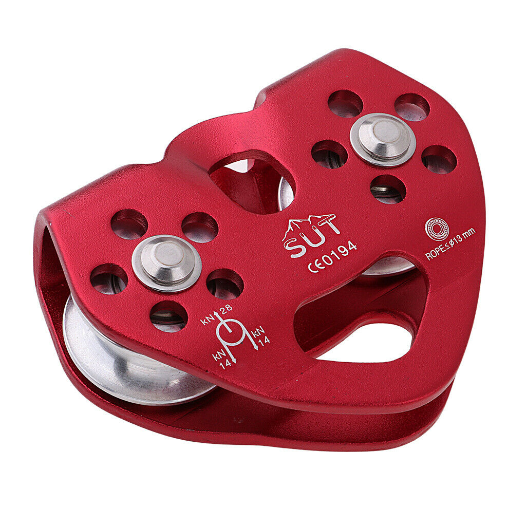 Aluminium   Alloy  Double Pulley Rock Climbing Arborist Gear