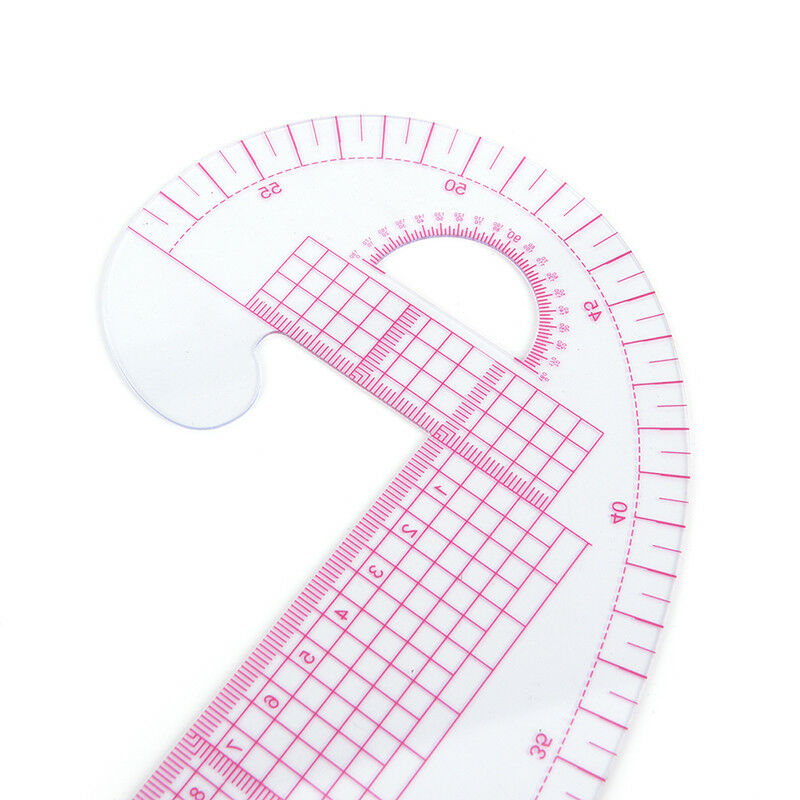 Styling design plastic ruler 3in1 french hip straight curve comma ruler tool NC