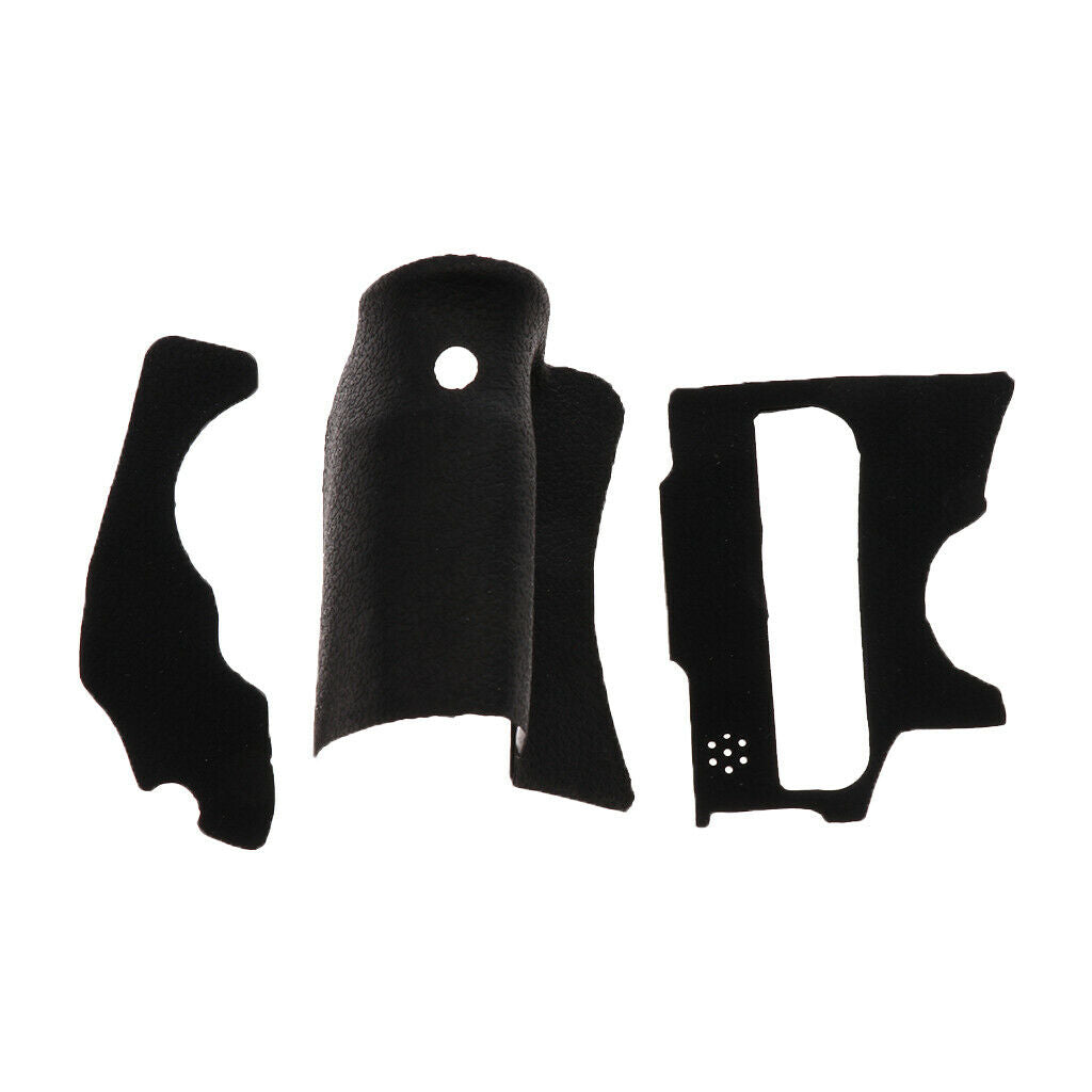 Set of 3 Durable Grip Rubber Unit for Canon 60D DSLR Cam Rubber Replacement New
