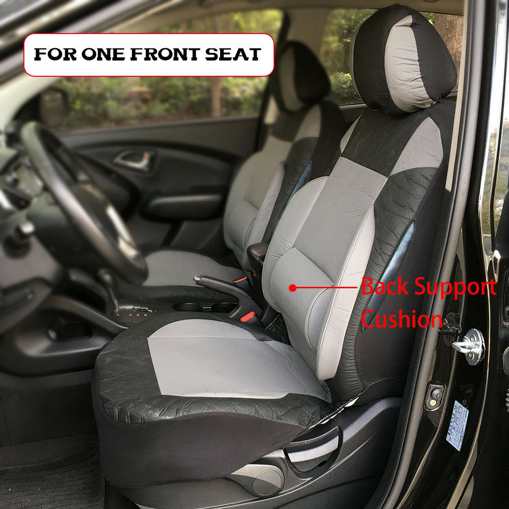 2Pcs Universal PU Leather 3mm Sponge Comfortable Car Front Seat Covers Protector