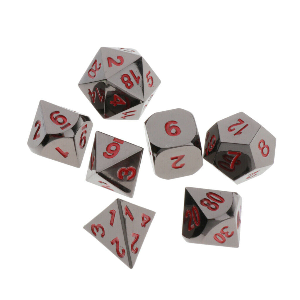 Dice for Dragon Scales DnD D&D Pathfinder RPG Dices Black Nickel Red