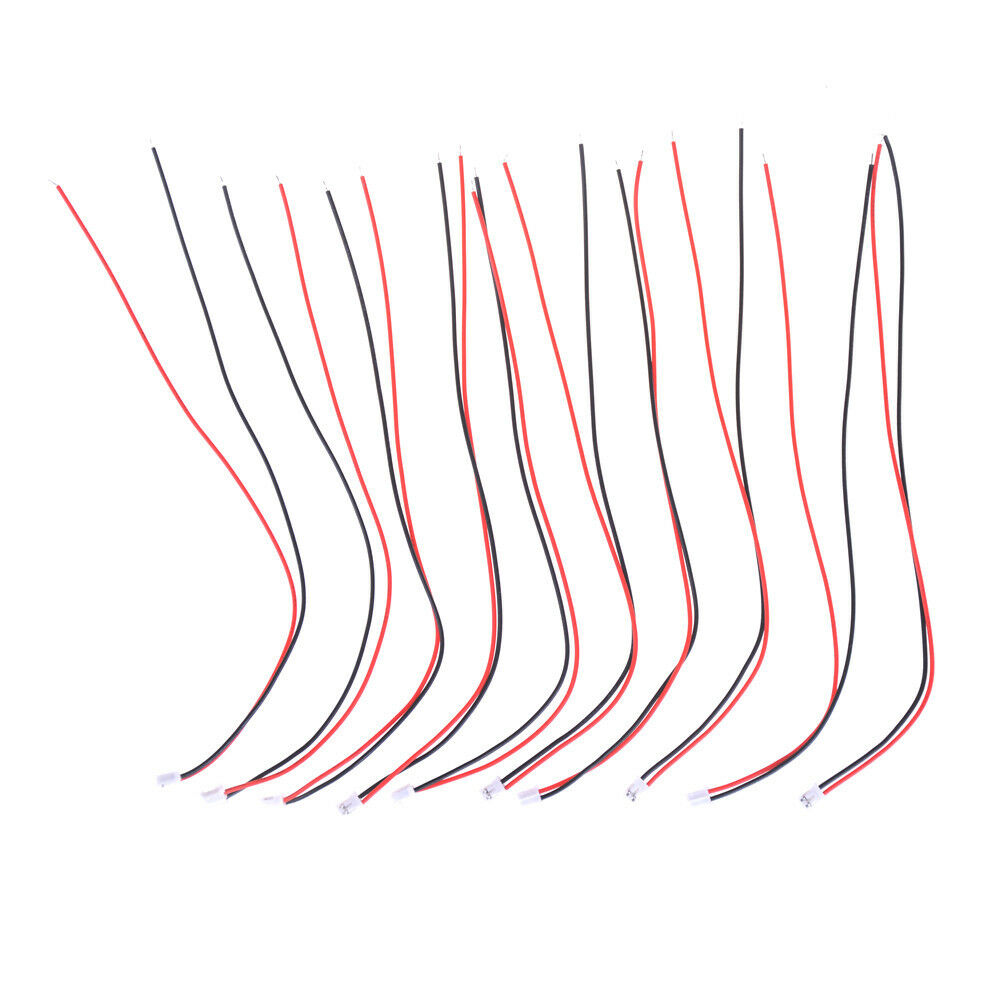 10Pcs Mini Micro PH 2.0mm JST 2-Pin Male Connector Plug Wires Cables 200m.l8