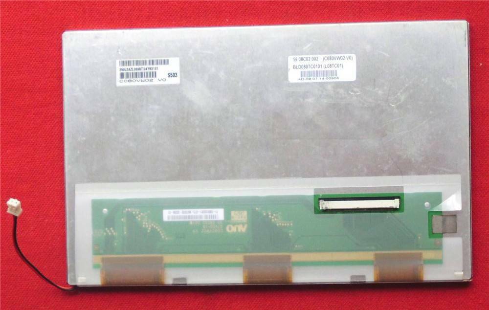 8.0" AUO 800×480 Resolution LCD Screen Panel C080VW02 V0