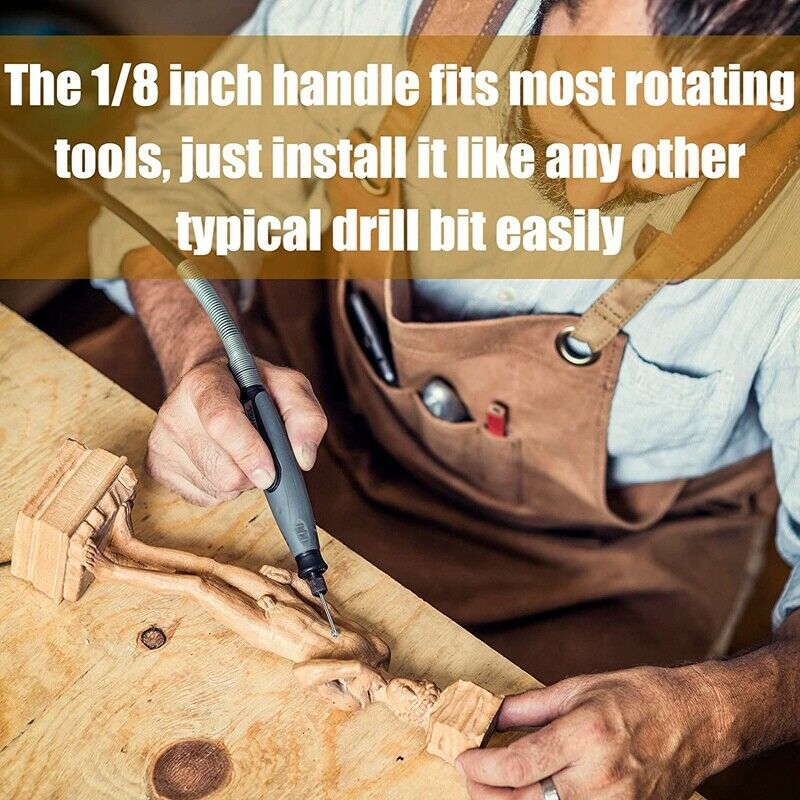 15 Pieces Wood Carving and Engraving Drill Bit Double Cut Carbide Rotary Burr L8