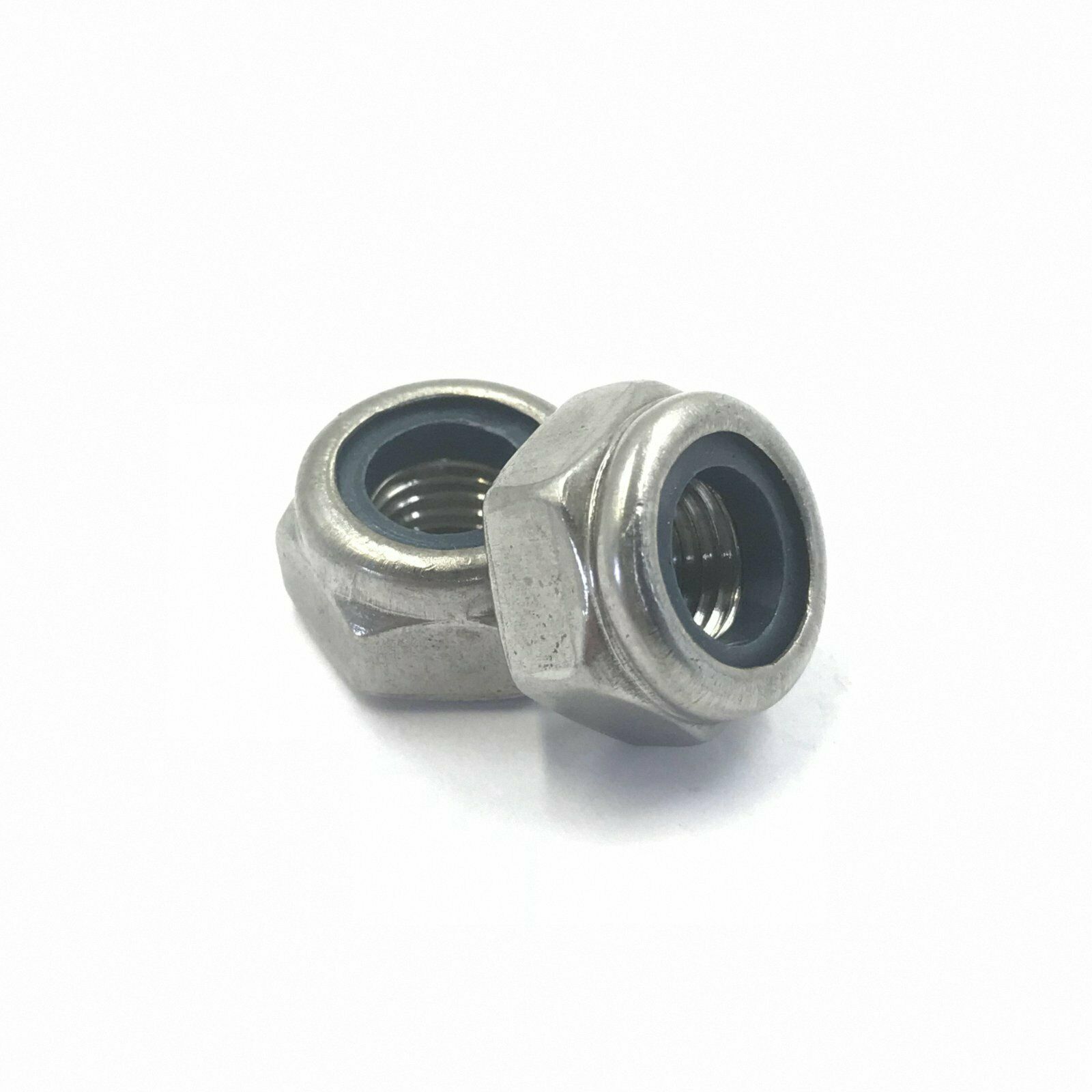 12Pcs Stainless Steel M4 x 0.7 Nylon Lock Hex Nut Right Hand Thread [M1]