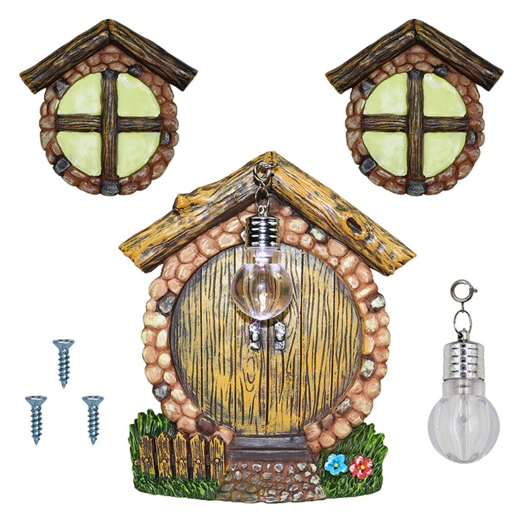 Fairy Garden Window Door Decor Tree Hugger Yard Ornament Tree Face Sculptures