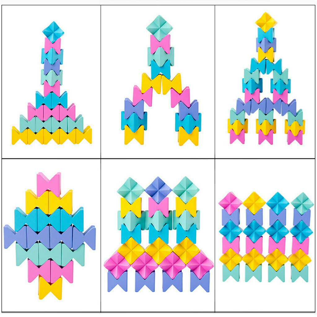 Geometric Shape Match Stacker Puzzle Board Educational Stacking