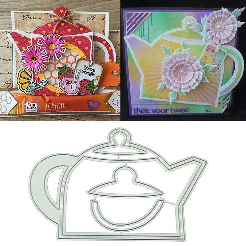 Tea Kettle DIY Metal Cutting Dies Stencil Scrapbooking Die Cuts Paper Card Decor