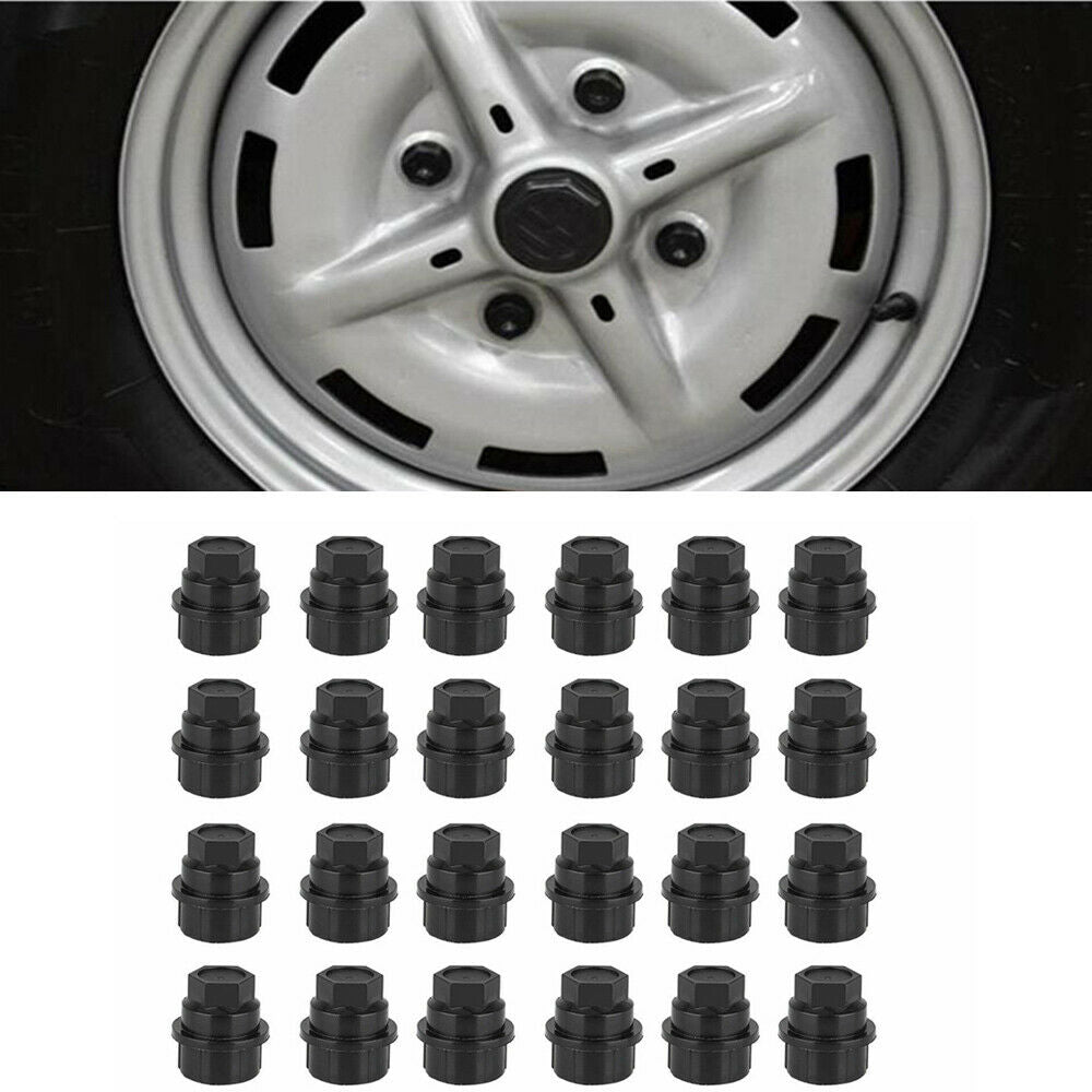 For Chevy GMC Silverado 1500 2500 Truck Black Lug Nut Covers Cap Kit 15646250
