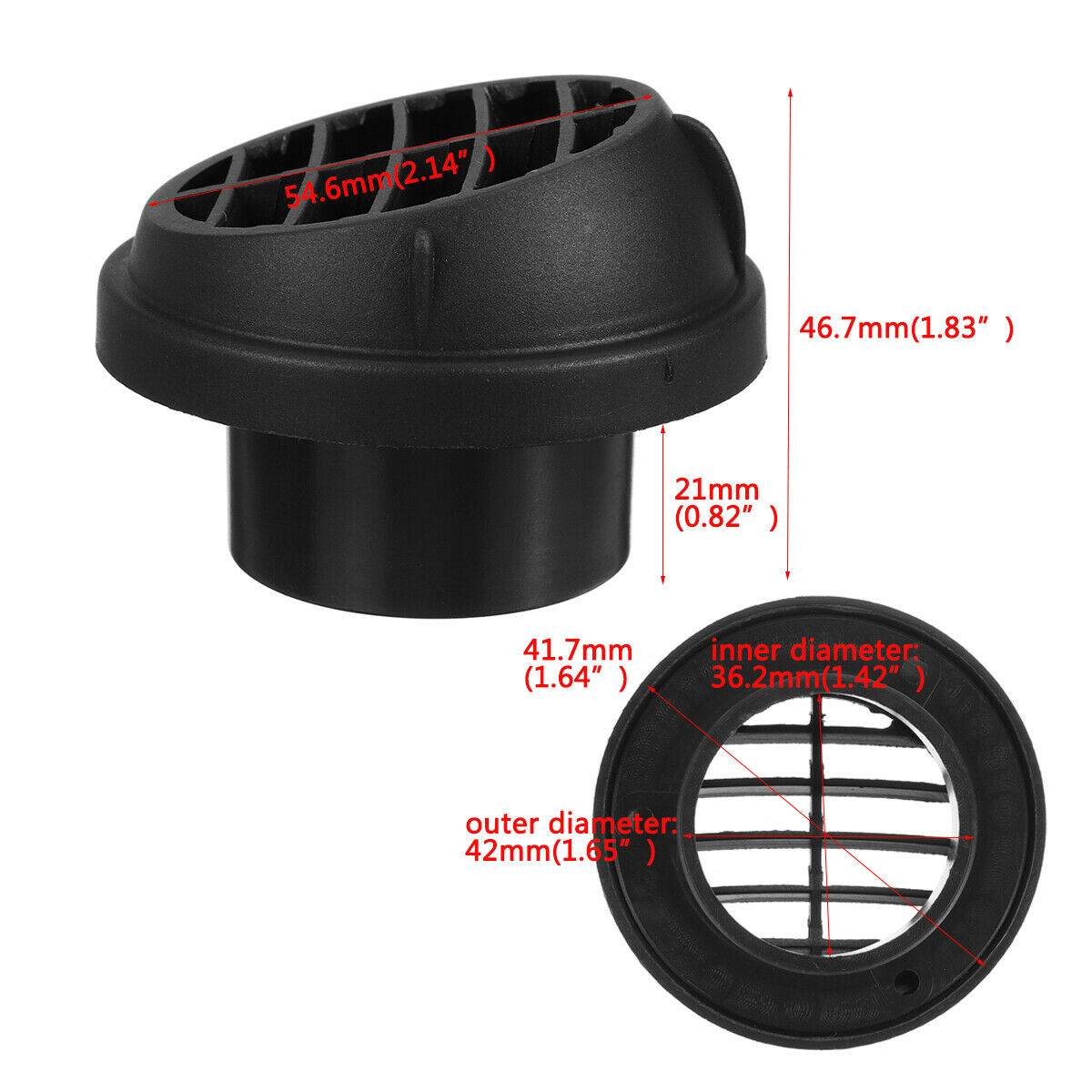 4pcs Car Heater Duct Hose Pipe Warm Air Outlet Vent For Webasto Eberspacher