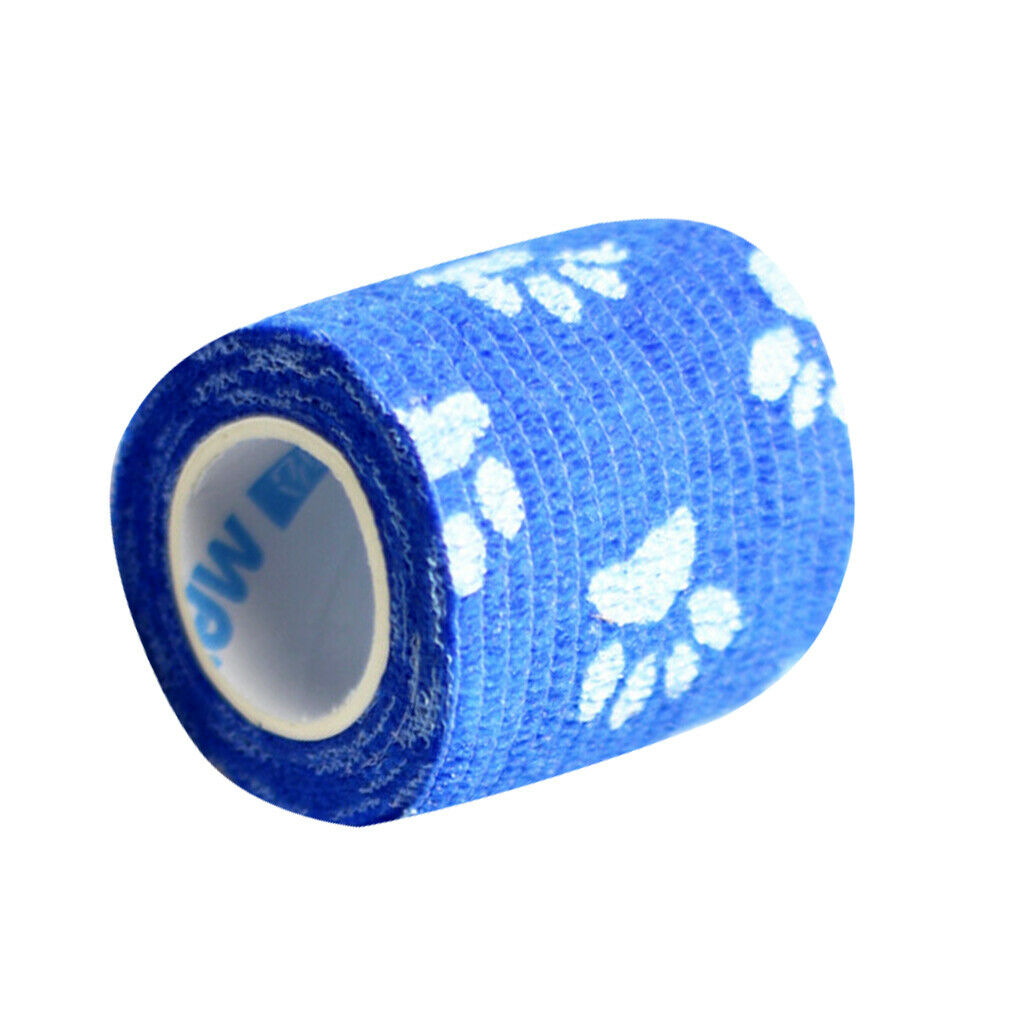 Cat, Dog, Pet Tying Bandage Gauze Tape Supply Wrap Horse Print Blue