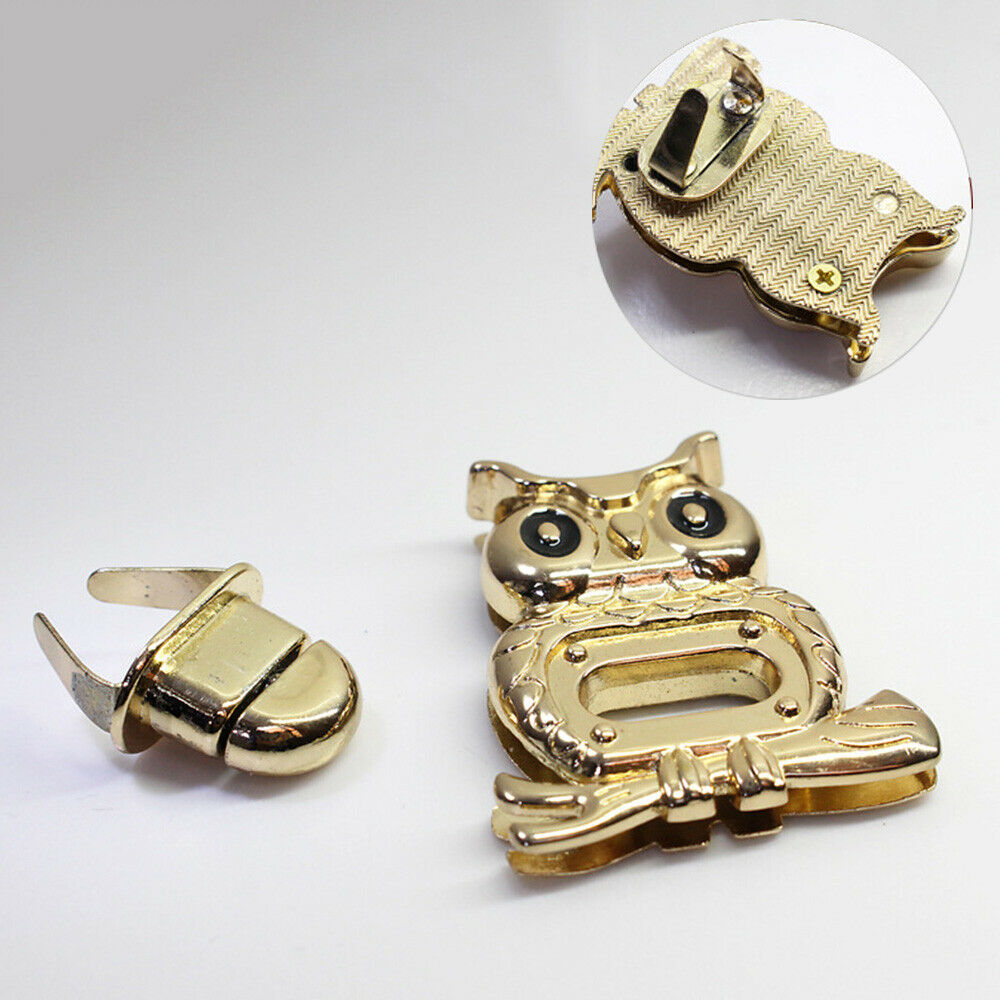 1Pc Owl Alloy Twist Turn Lock Purse Buckle Fasteners DIY Handbag Bag Replacement
