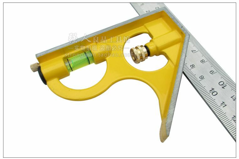 BlACK TOOLS Stainless steel adjustable square 300MM Carpenters' rules 45 degree