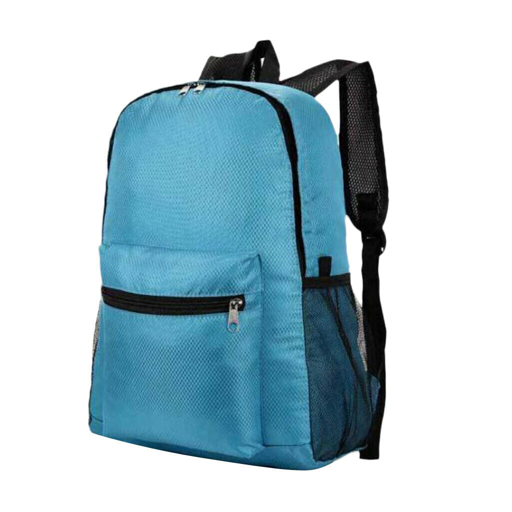 Portable Folding Waterproof Backpack Outdoor Travel Hiking Camping Bag Blue