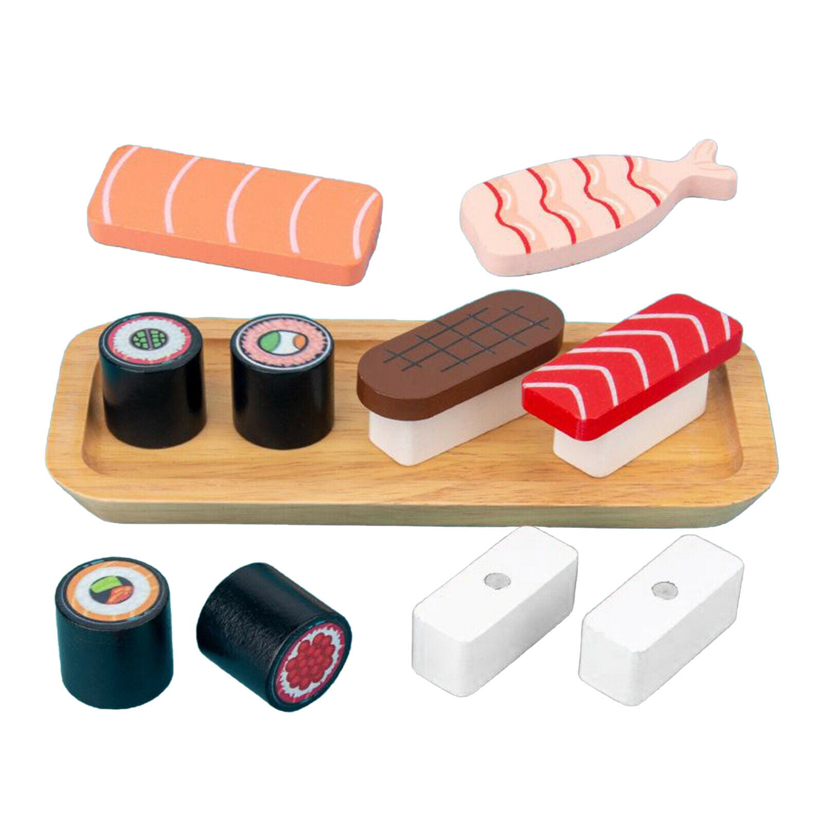 Educational Wooden Toys Sushi Set Gift Box Children Cooking Role Play