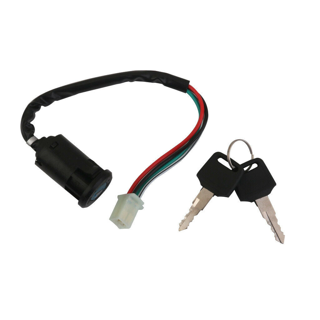 110cc-250cc Motor Bike 4 Wires Ignition Key Barrel Switch Set w/ 2 Keys