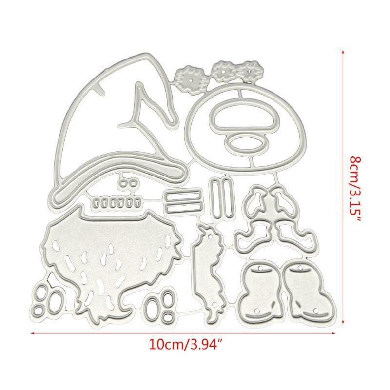 Christmas Gnome Santa Claus Metal Cutting Dies Stencil DIY Scrapbooking Template