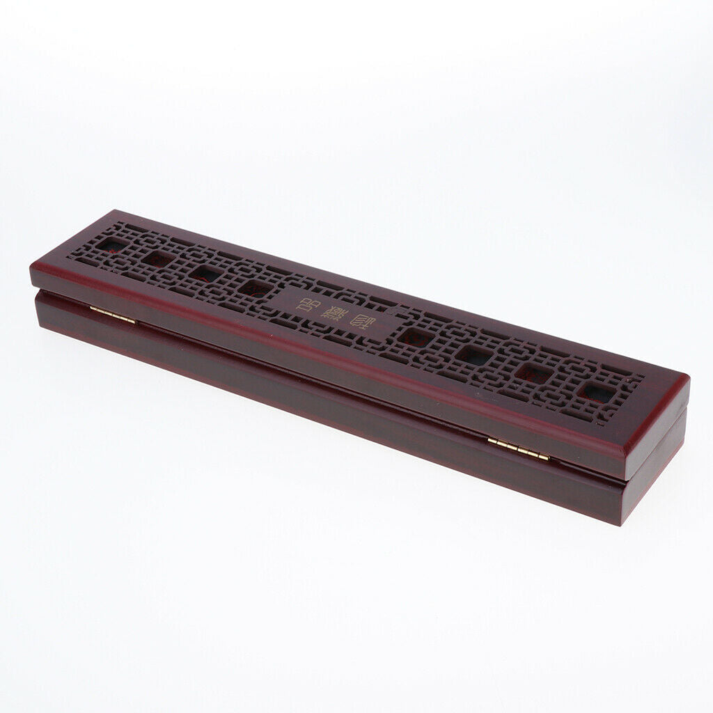 Wood Jewelry Box Jewel Case Cabinet Necklace Storage Organizer 13"x2.8"x1.6"
