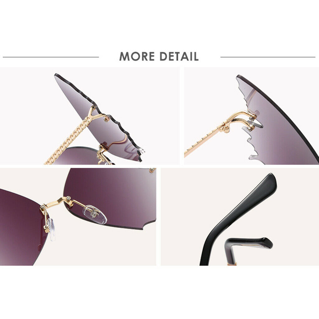 Cat Eye Sunglasses Oversized Fashion Butterfly Eyewear UV400 Gradient Gray