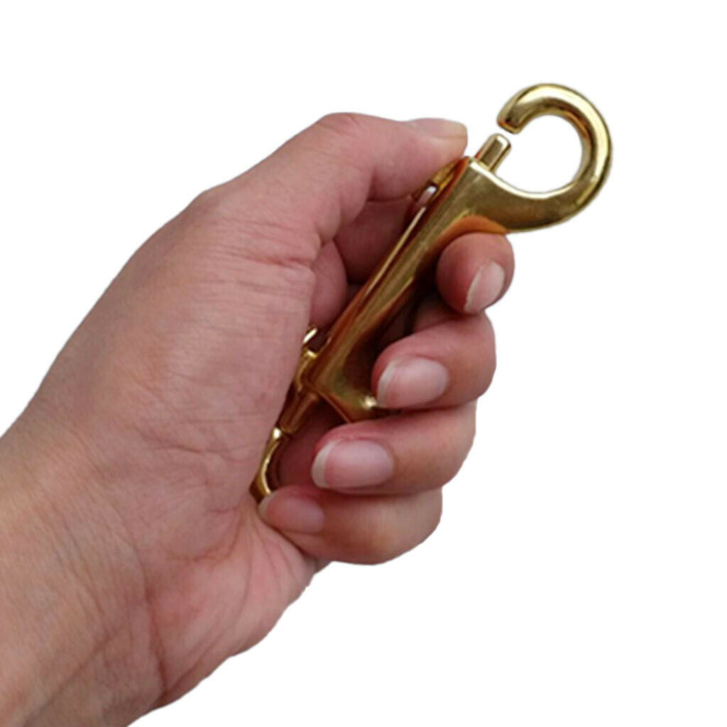 2 Diving Divers Brass Double Sided  Snap Spring Clip