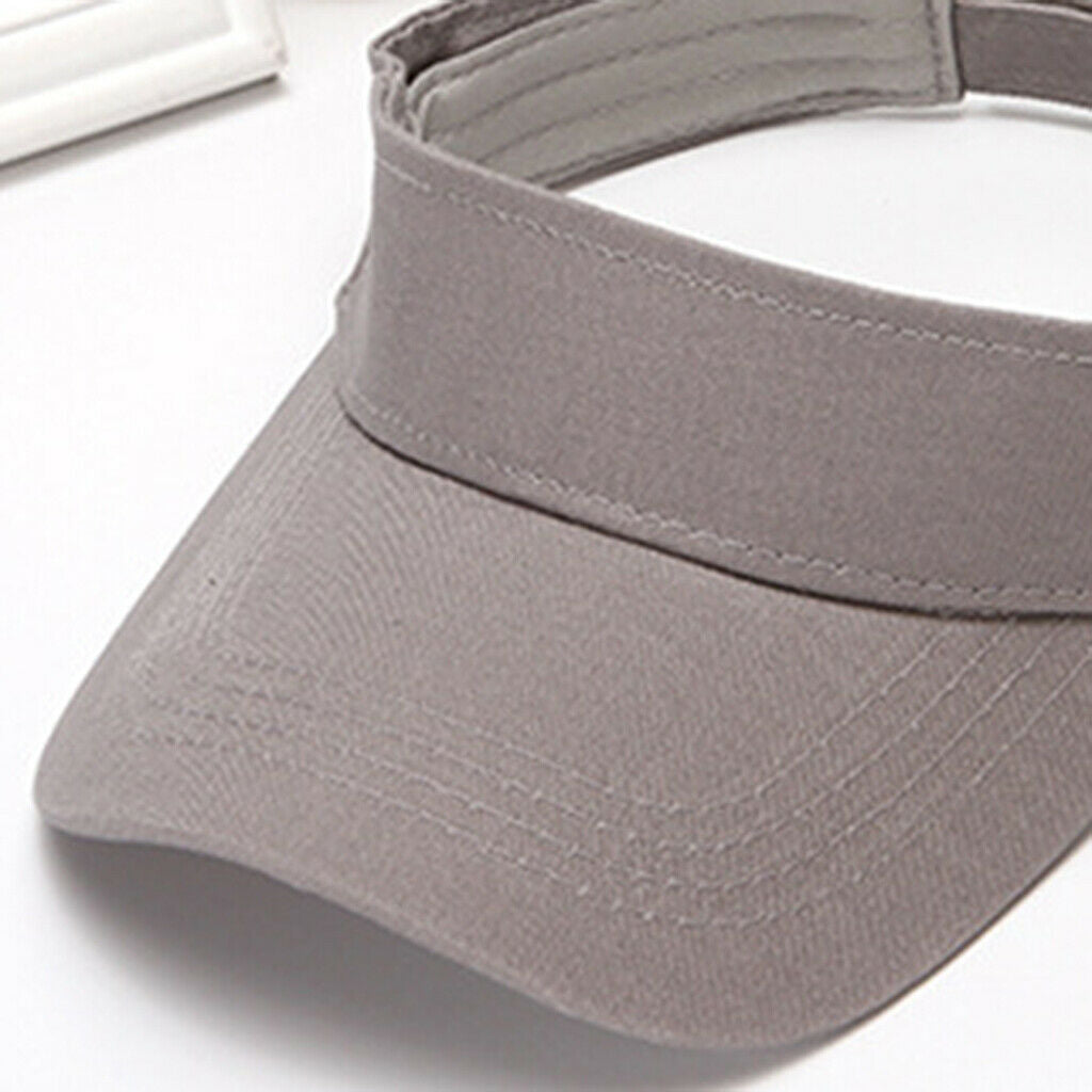 2x Pure Cotton Adjustable Sun Visor Hat Golf