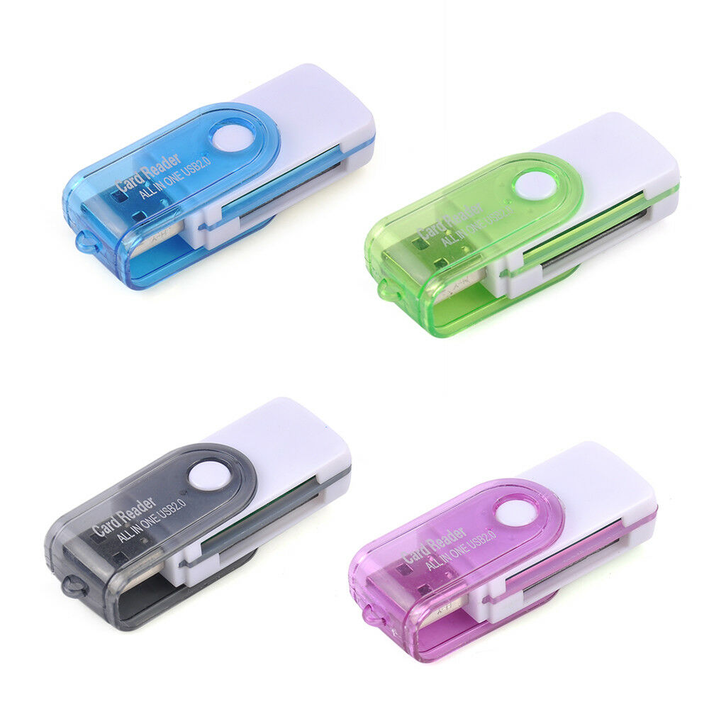 1xRandom 4-in-1 USB Memory Card Reader for MS MS-PRO TF Micro SD SDHC High Speed