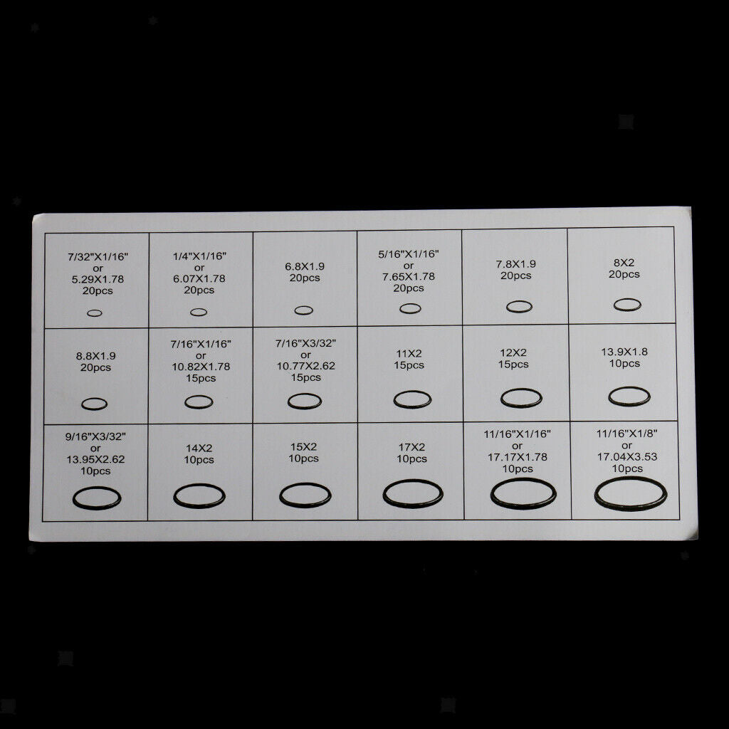 Kit of 270 Pcs O- O  for Car Air Conditioning System