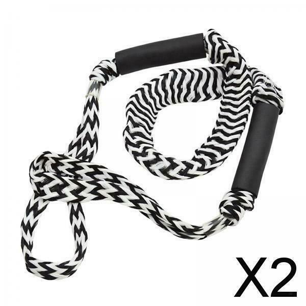 2X PWC Bungee Dock Line 4 ft Mooring Rope for Boat Jet Ski Docks Black_White
