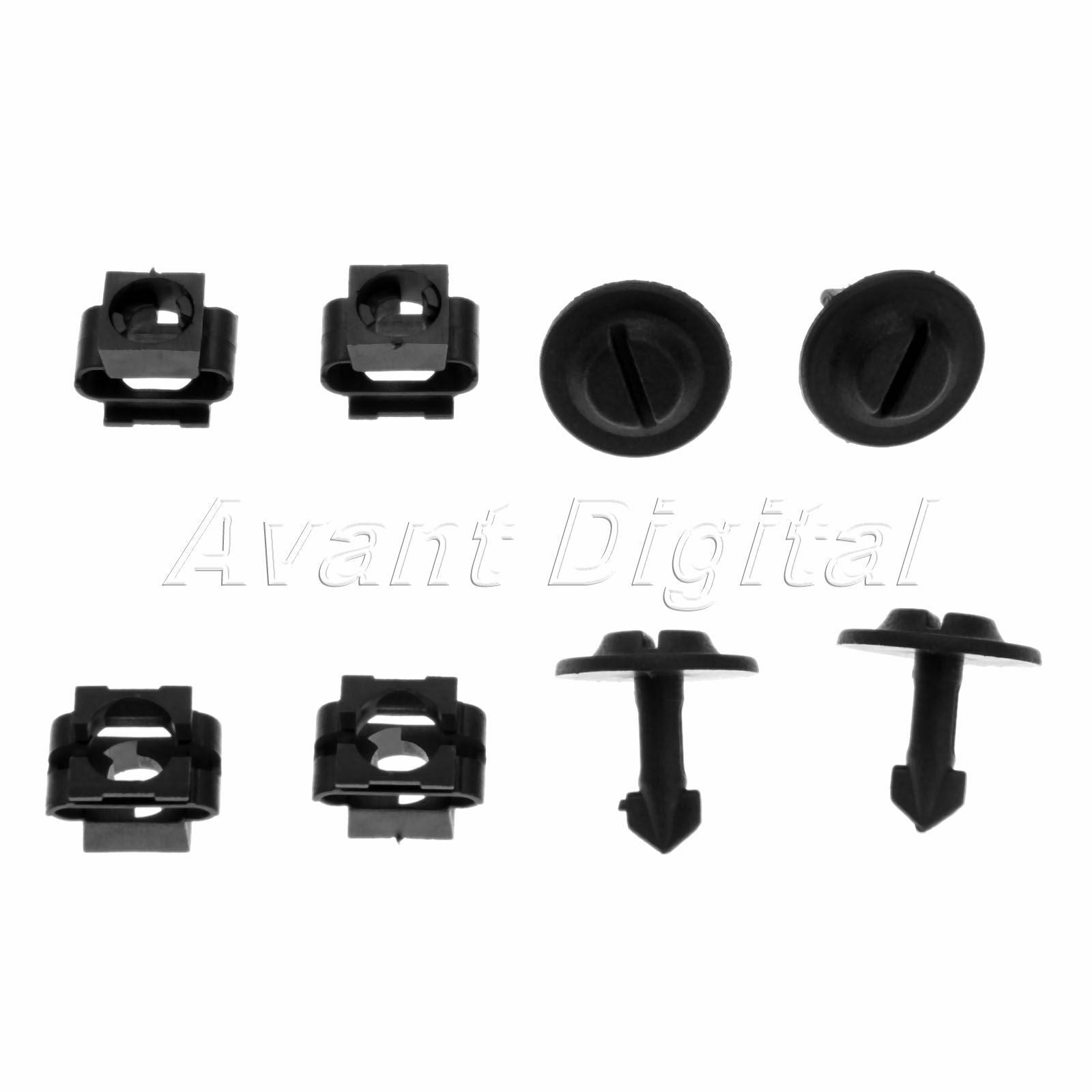 10 set plastic black clips Fasteners Engine Cover Fit for  A4 A6