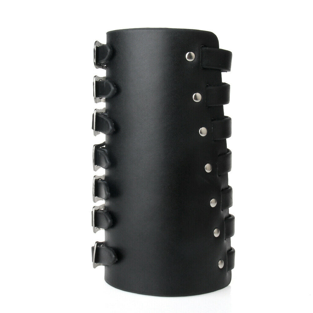 Punk Cool Men Women Wide Leather Belt Bracelet Cuff