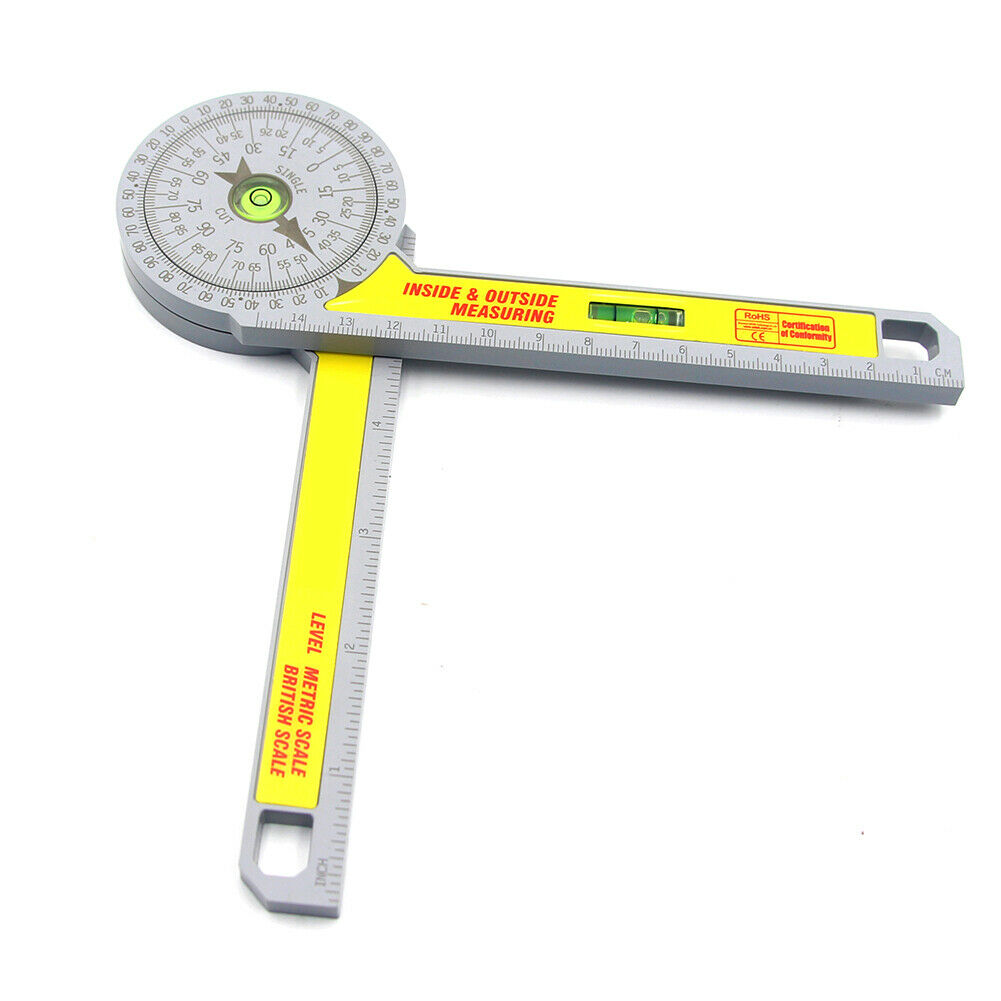 360 Degree Miter Saw Protractor High Accuracy Angle Finder Measuring Ruler Tool^