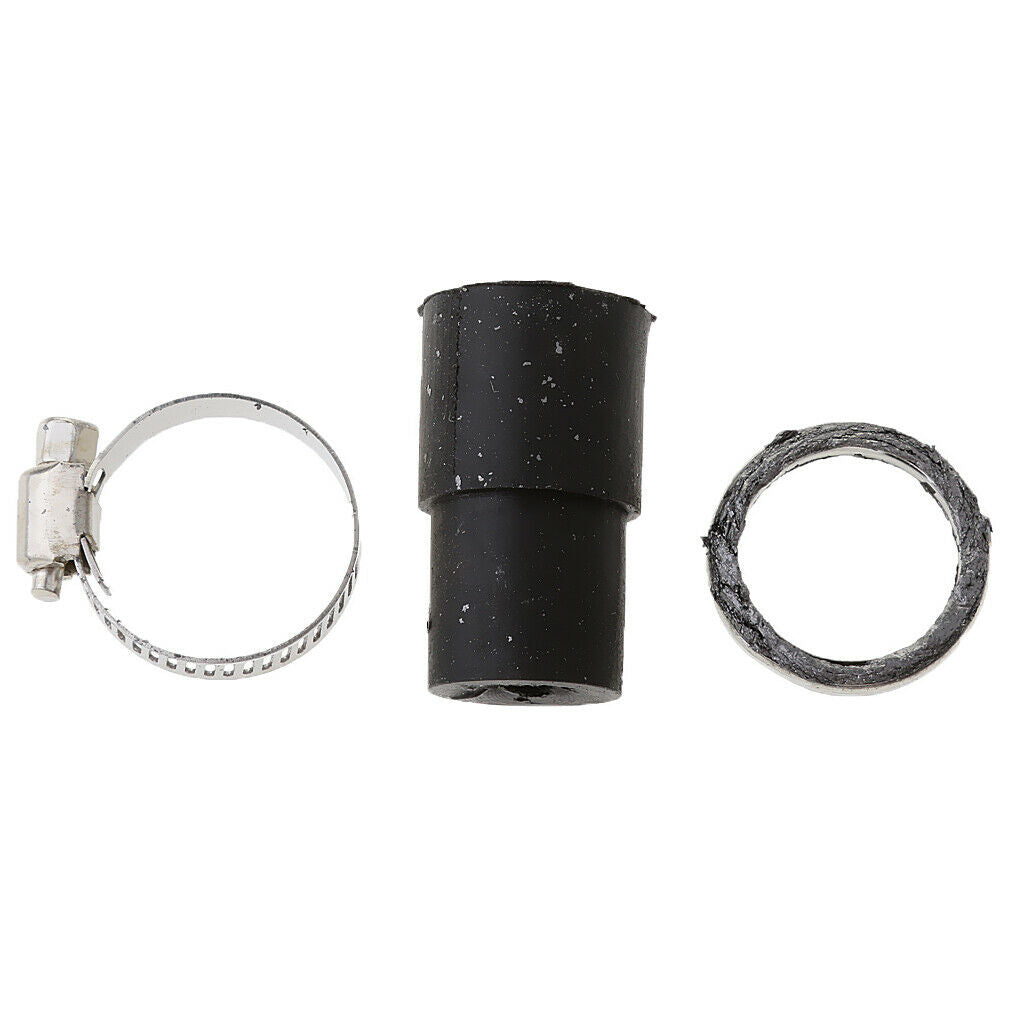 2 Pieces Exhaust Muffler Pipe Gasket Rubber Seal Clamp Kit for Yamaha PW50