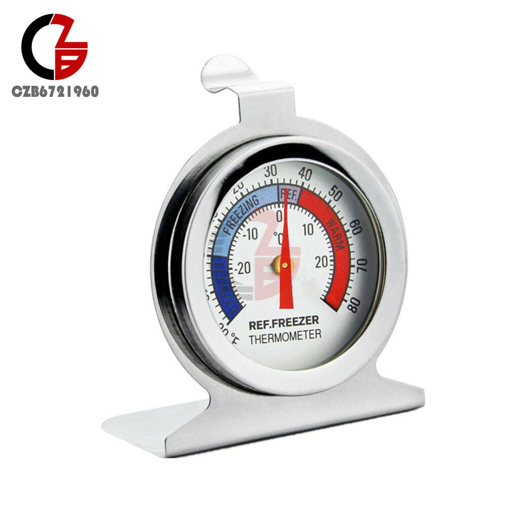 Stainless Steel Useful Temperature Refrigerator Freezer Dial Type Thermometer