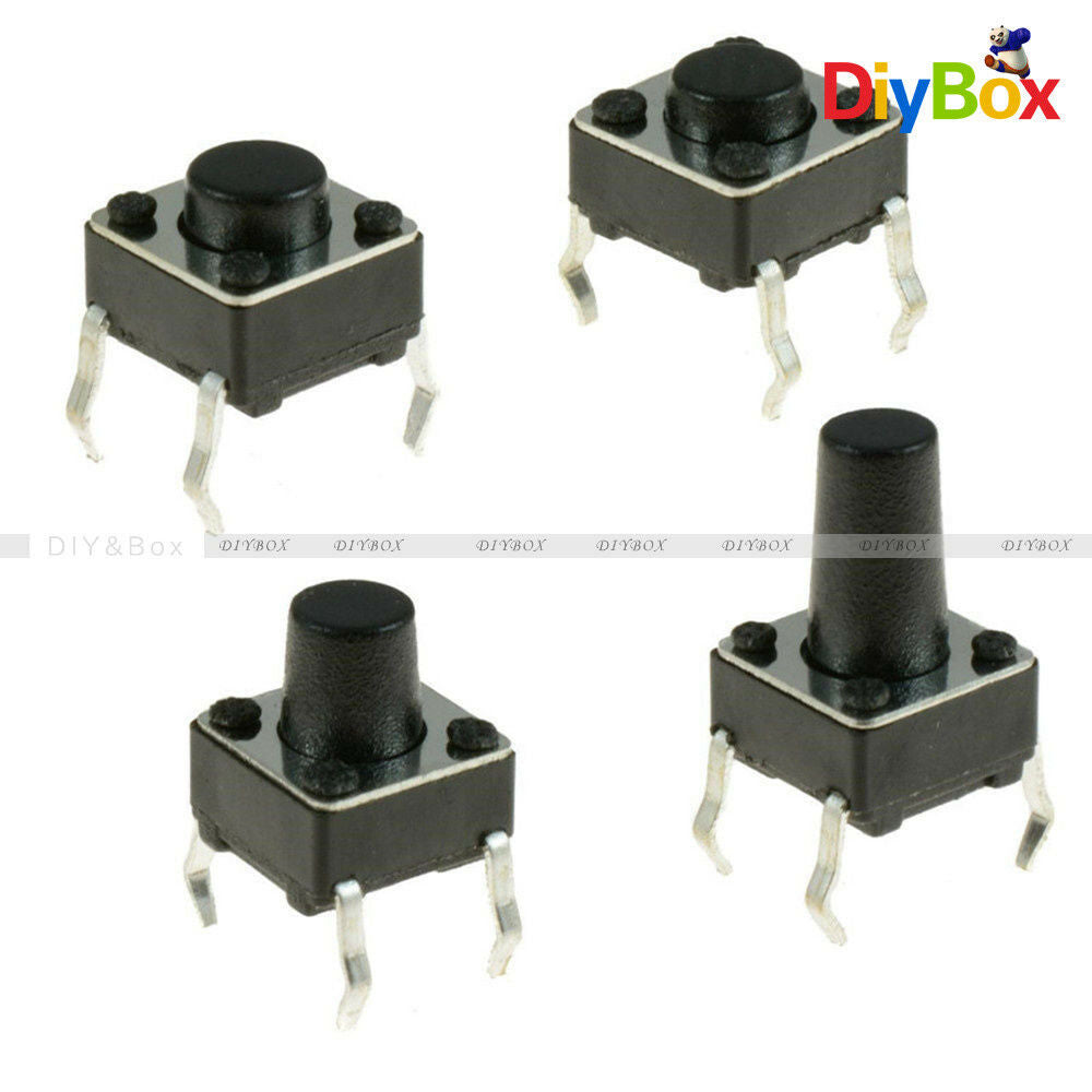 30PCS 6X6X8mm 4-pin DIP Tactile Push Button Switch Tact Switch