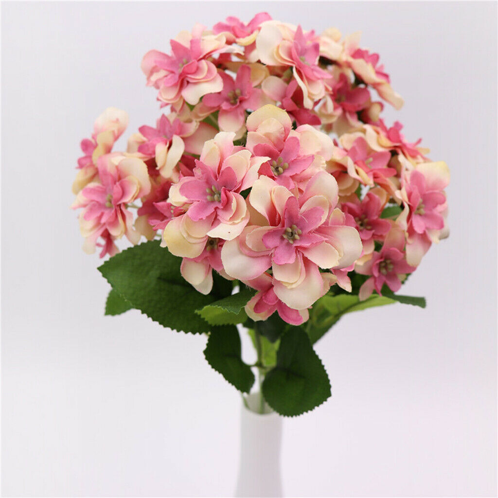 1 Bouquet Real-touch Artificial Hydrangea Flowers Home Wedding Party Decor -