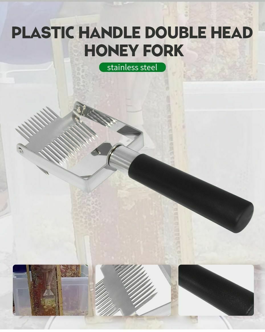 Honey Scraper Beekeeping Fork Bee Hive Extractor Equipment Tool Wax Comb Harvest