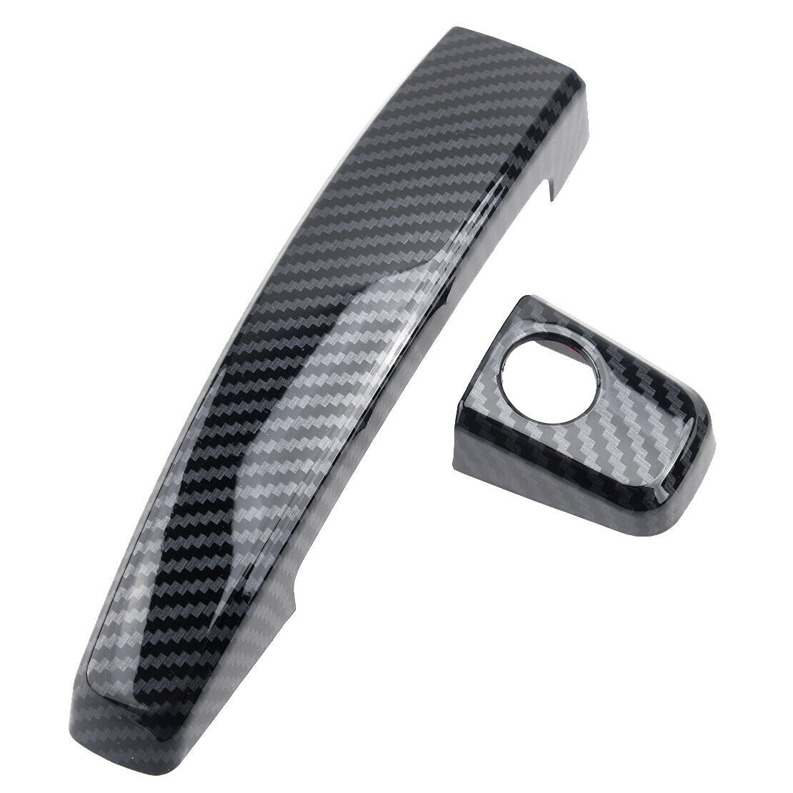 Black Carbon Fiber Style Door Handle Cover Trim Fit for Chevy Cruze Camaro Aveo