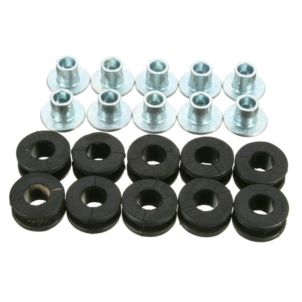 10 x Motorcycle Rubber Grommets Bolt For  Yamaha for Suzuki Kawasaki Fairing