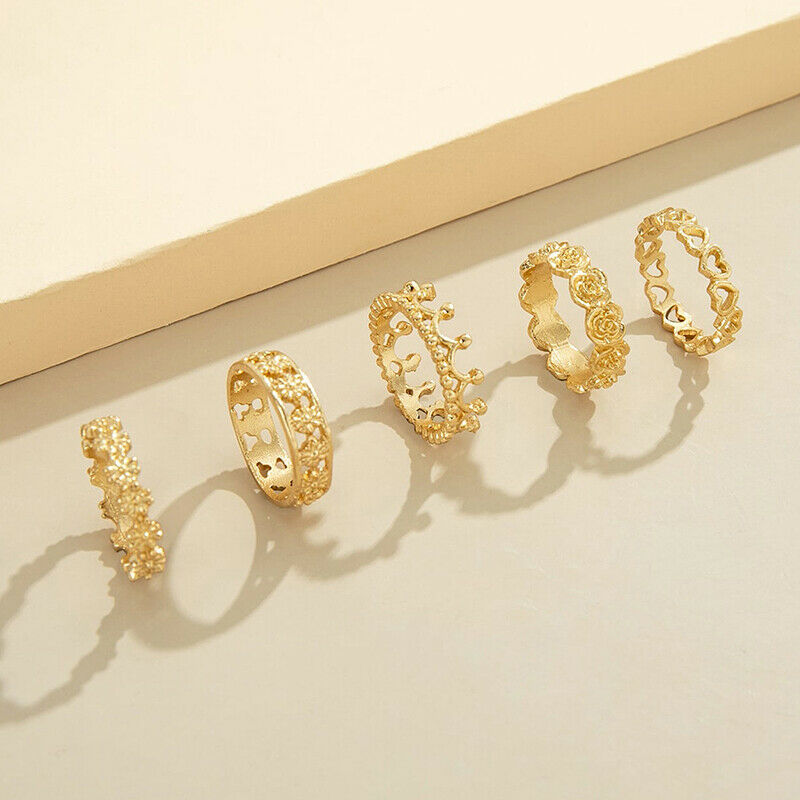 11pcs/Set Star Shell Rings Set Geometric Finger Ring Girls Fashion Jewelr.l8