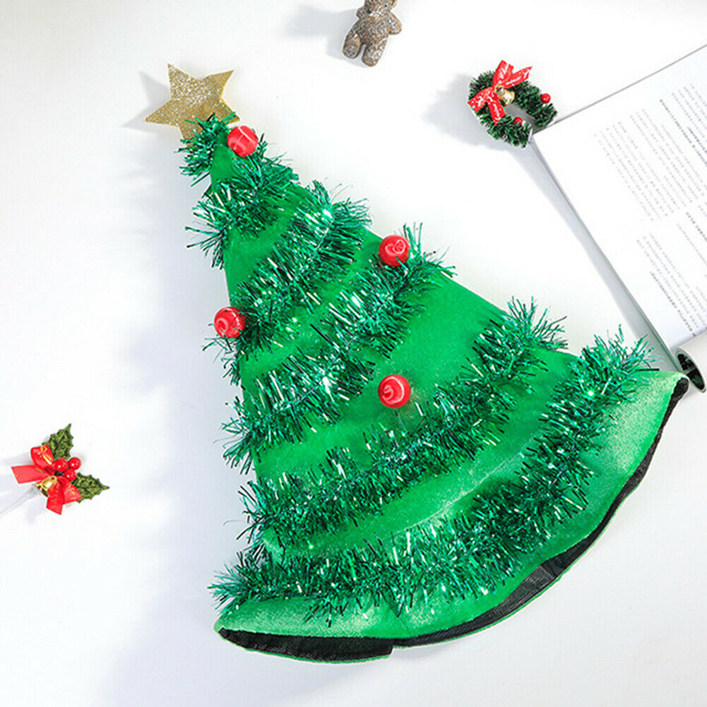 Christmas Tree Hat Luminous Santa Hat For Christmas Costumes For Adults and Kids