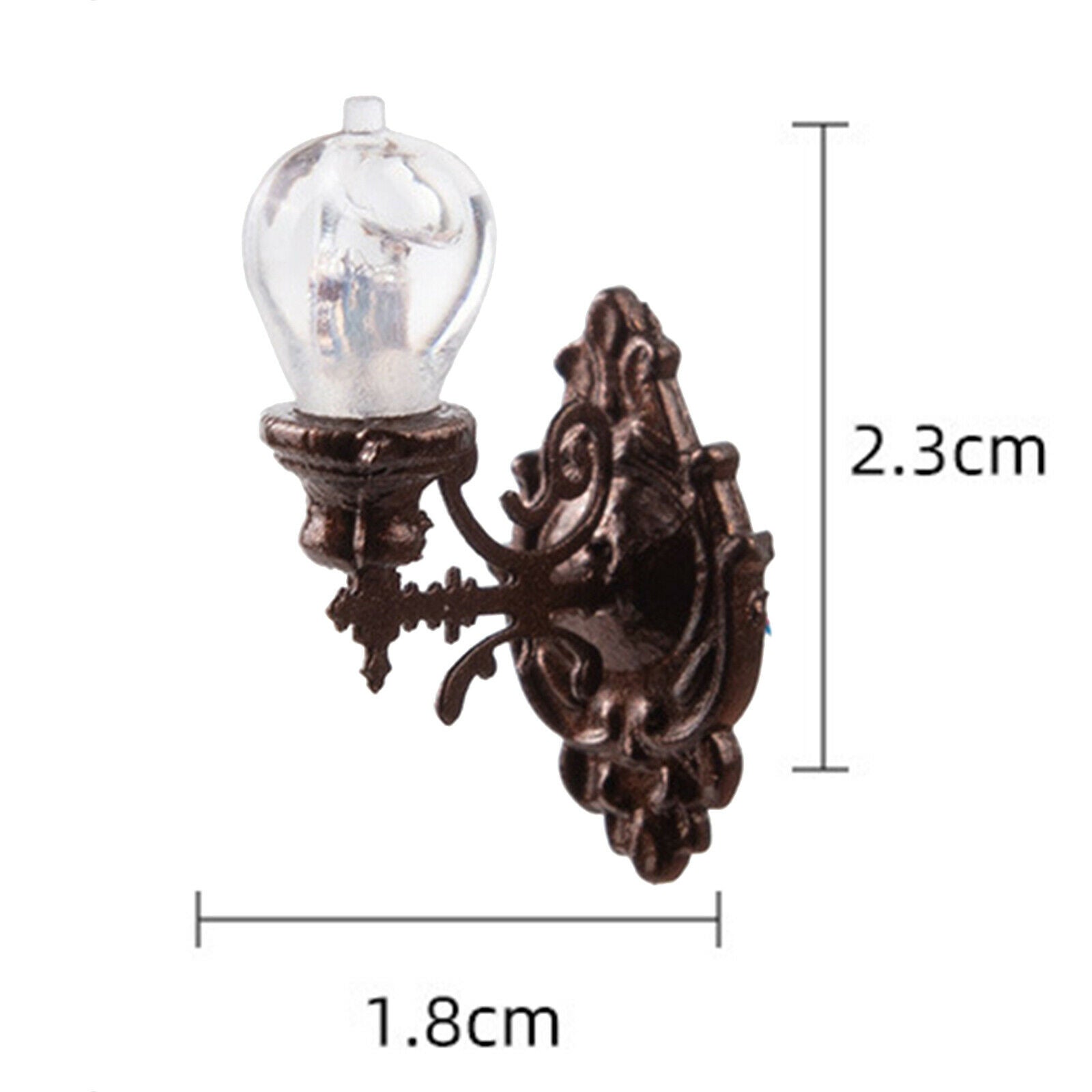 1/87 Wall Light Lamp Sand Table Railway Fairy Garden Scenery Decor Bronze