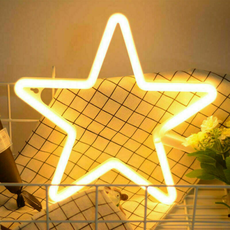 LED Neon Light Signs Star Neon Lights Neon Wall Light Battery/USB Operated Neon