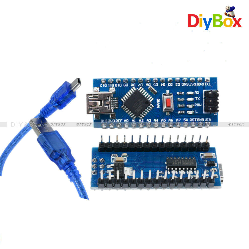 Nano V3.0 ATmega328P-AU 16M 5V CH340G Micro-Controller Board For Arduino & Cable