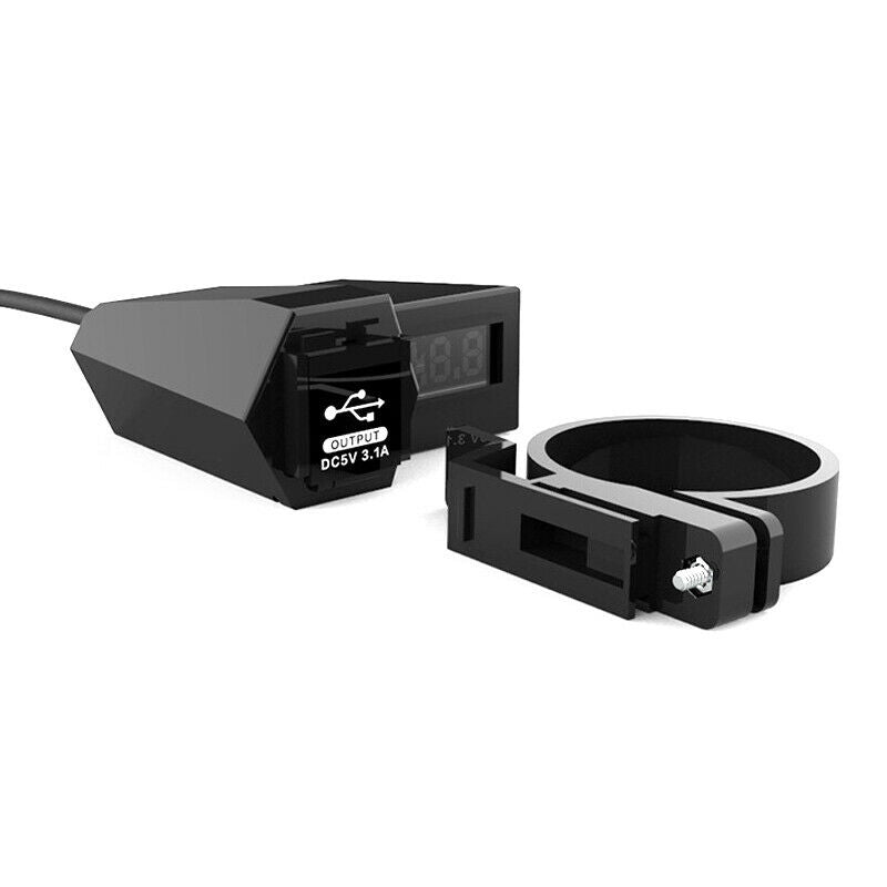 Multifunction 2 In 1 Motorcycle Modified Dual USB Digital Phone Charger Adapter