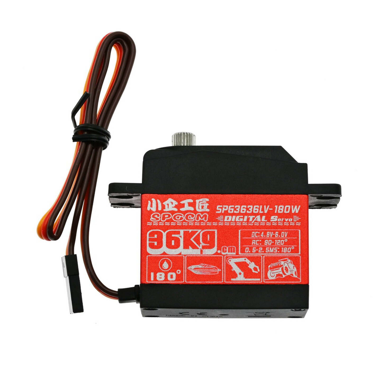 36kg Waterproof Servo Motor for Car Buggy Trucks DIY Control Angle 180Â°