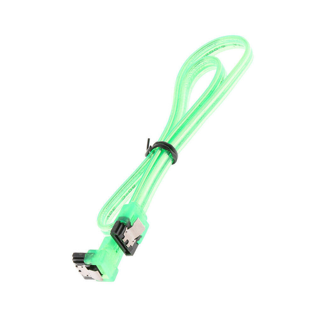 SATA III 6Gbps Cable With Locking Latch Straight To 90