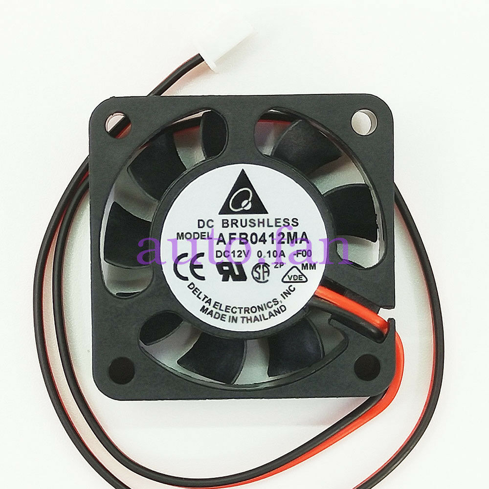 For Industrial Double Ball Bearing 40mm*10mm Delta AFB0412MA 12V DC Fan 2pin
