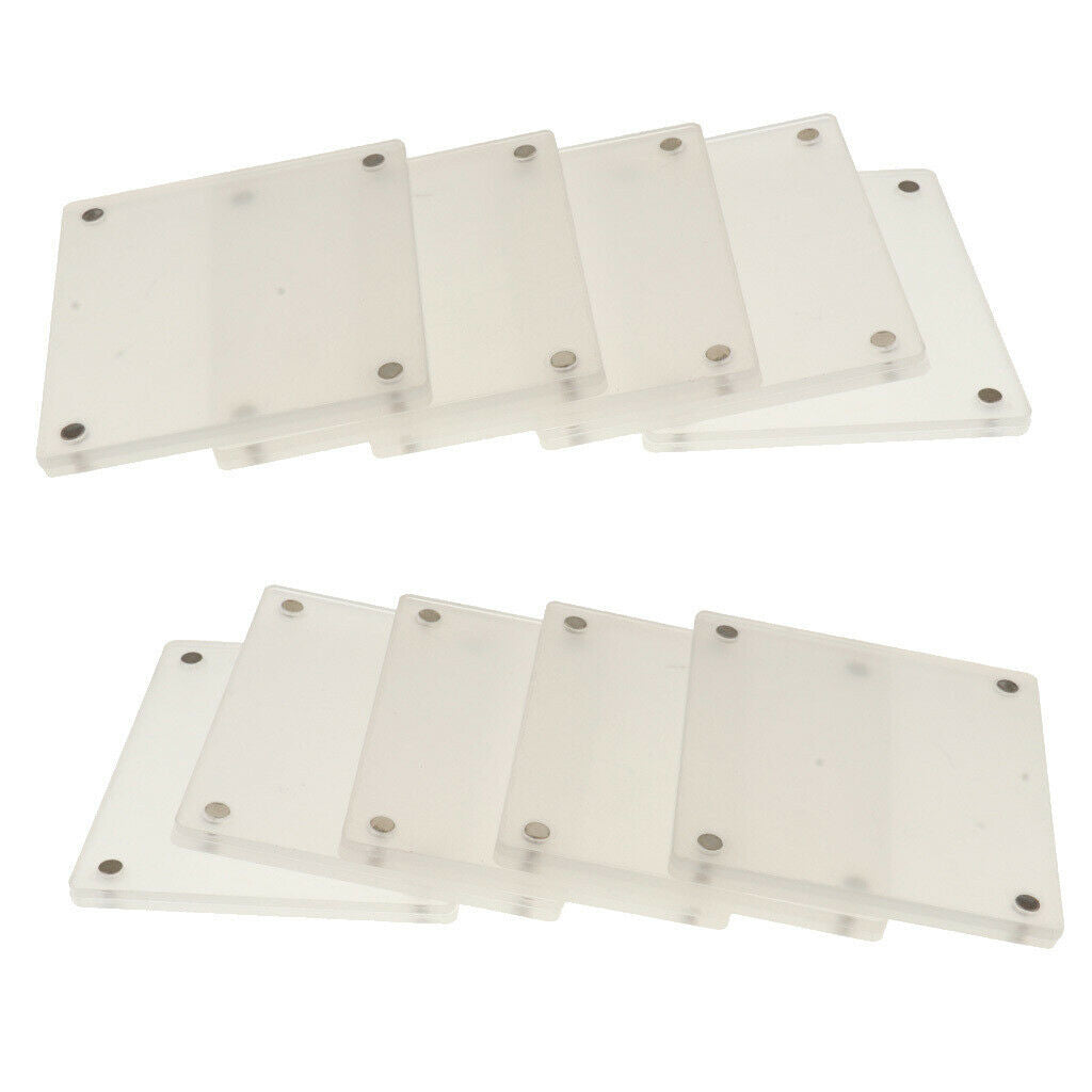10 Pieces Clear Acrylic Fridge Magnetic Photo Frame for Fuji   - 3 inch