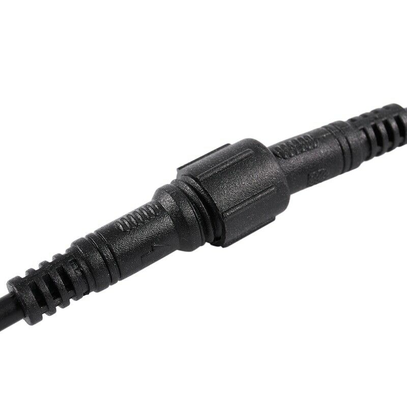 Male Female Plug 2 Pin LED Waterproof Connector Cable Black I7L3
